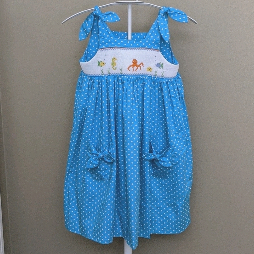 Mom & Me sea creature smocked sun dress